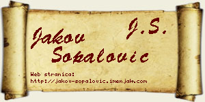Jakov Šopalović vizit kartica